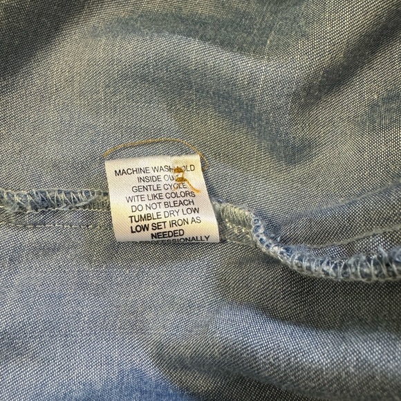 Denim Tunic Shirt, Jean Shirt, Long Blue Shirt, Hester & Orchard Shirt - Picture 7 of 7